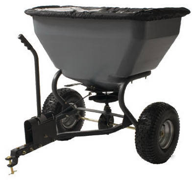 200 lb tow broadcast spreader salt seed fertilizer wh