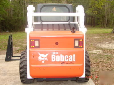 2003 bobcat s-185 turbo skid steer loader with forks