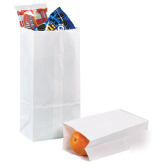 Shoplet select white grocery bags 12 38 x 6 18 x 4