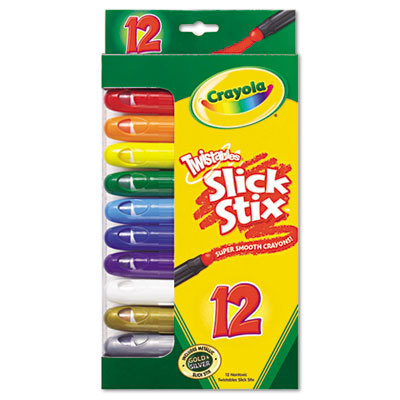 Twistables slick stix, assorted, 12 per set