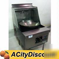 Used town/york s/s single burner gas wok range cooker