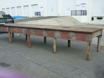 (3) steel welding tables 48' x 223' 