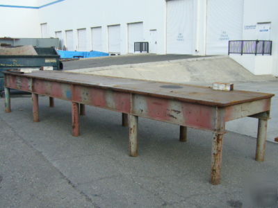 (3) steel welding tables 48' x 223' 