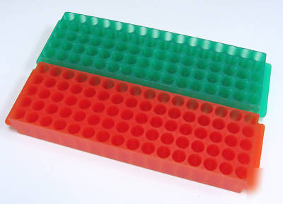80-place 1.5ML micro centrifuge tube color racks, 2/pk