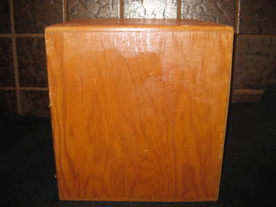 Vintage wood desk top file letter paper tray divider 
