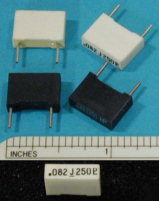 .082-uf 250-v 5% polyester box capacitors, lot of 100
