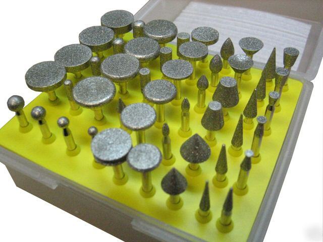 ( 50PC )diamond coated rotary tool burr set 1/8
