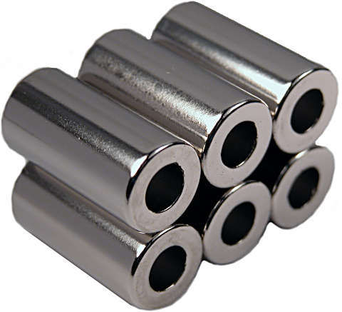 6 neodymium magnets 1/2 x 1/4 x 1 inch tubes N48