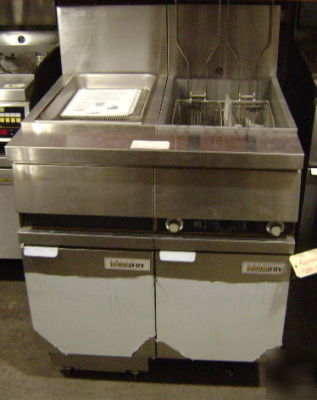 Anets mx-14AA gas fryer w/ filtration system 