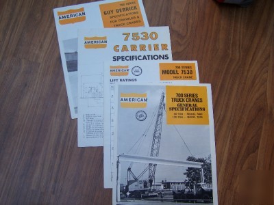Four - american 700 series truck cranes brochures