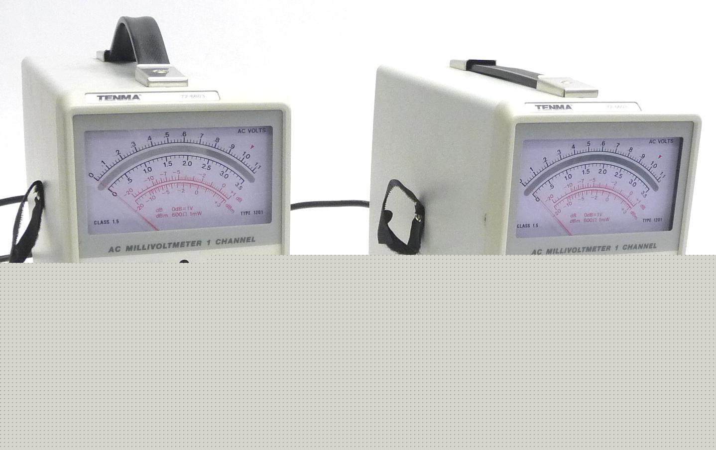Lot 2 tenma ac millivoltmeter 1 ch voltage test 72-6603