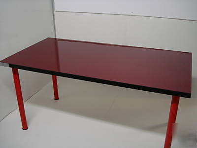 Real carbon fiber table all red kevlar - home - office 