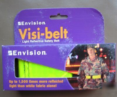 Safety waist belt green yellow light reflective adjusts