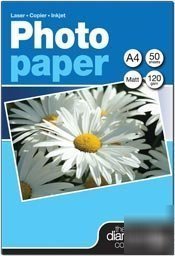 A4 photo paper 50 shts matt 120GSM inkjet laser copier