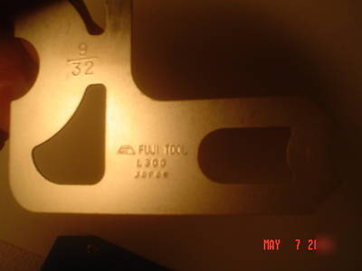 Set fuji tool radius gauges, gages, 1/64