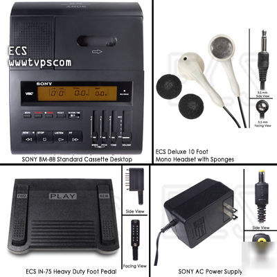 Sony BM88 bm-88 standard cassette transcriber