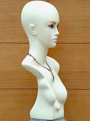 Stunning female mannequin head display hats wig scarf