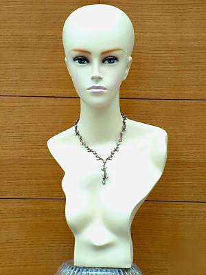 Stunning female mannequin head display hats wig scarf