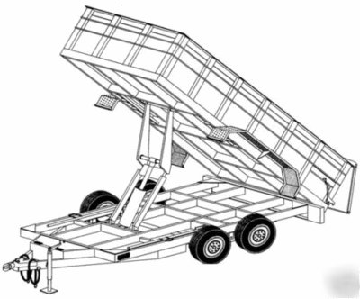 Trailer plans BB14HD 14' x 6'4 hydraulic dump tandem