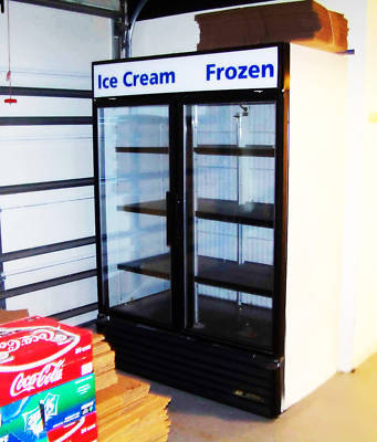 True freezer glass door store food equipment gdm - 49F