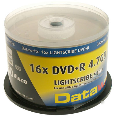 50 datawrite lightscribe 16X dvd+r blank dvd discs