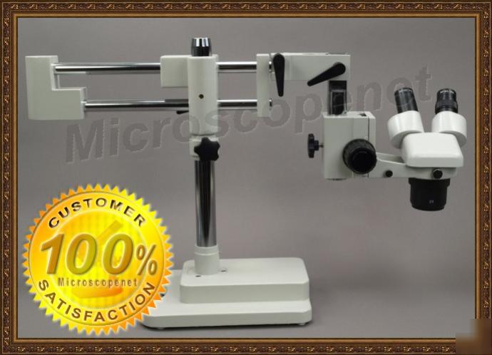 Dual boom stand binocular stereo microscope 20X-40X-80X