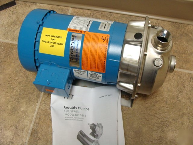 New 1379 goulds pumps 1ST1G5B4 ss pump, 2HP