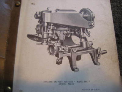 Usmc amazeen skiving machine model 7 parts book