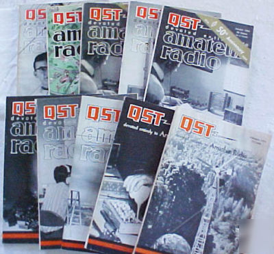 (9) issues 1959-74 arrl qst magazine amateur ham radio