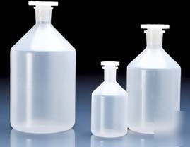 Brandtech reagent bottles with stoppers, polypropylene