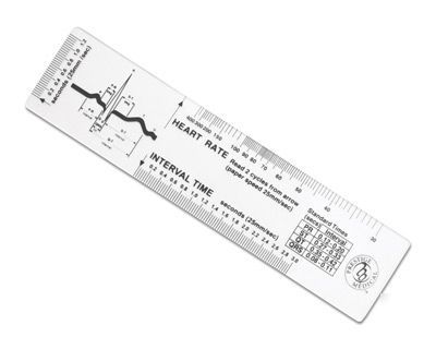 Cardio meter cardiometer ekg ecg interpretation ruler