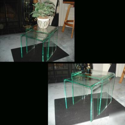 Lucite nest tables 2PC 14