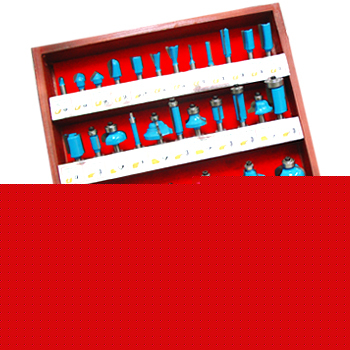 35 pc carbide tipped router bit woodworking tool set