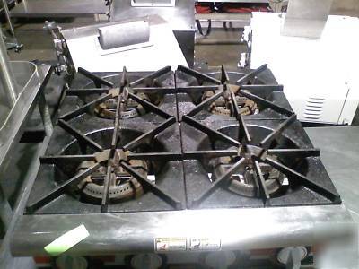 Apw wyott 4 burner countertop commercial range gas 