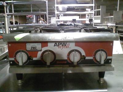 Apw wyott 4 burner countertop commercial range gas 