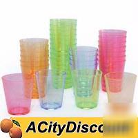 Box 1152EA 1 ounce plastic shot glasses clear or color