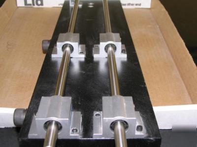 Dual linear slides with 4 thompson pillow blocks
