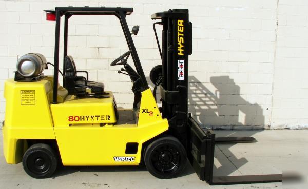 Wow hyster 8,000 lb lpg forklift 8000 S80XL w/ vortec