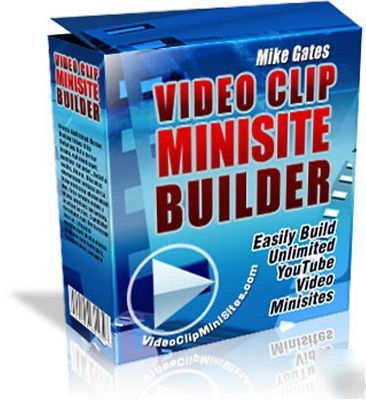 Youtube auto-updating video clip website builder 