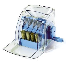 400 coin capacity manual coin sorter organizer, clear 