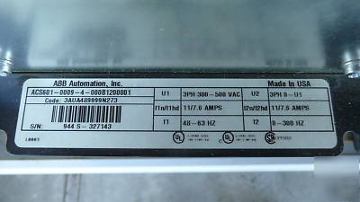 Abb vfd drives/parts acs 601 