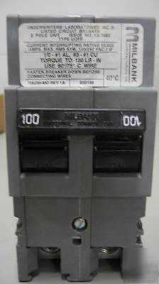 Milbank uqfp-100 2 pole uqfp 100 100AMP QFP24 breaker