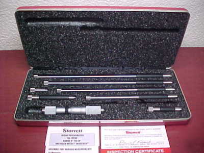 Starrett 53054 interchangeable rod micrometer set 