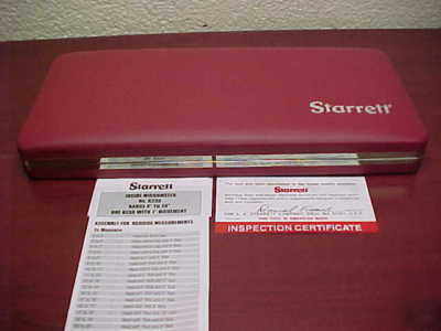 Starrett 53054 interchangeable rod micrometer set 