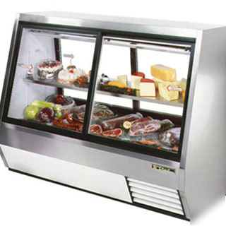 True tdbd-72-4 deli case, double-duty, pass-thru, 4 doo