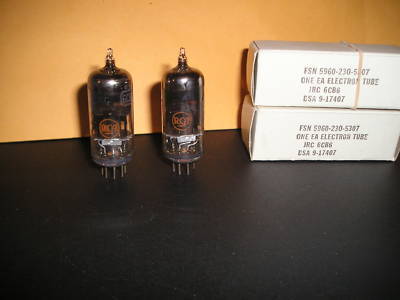 Rca 6CB6 2 tubes electronics radio nos vintage ham