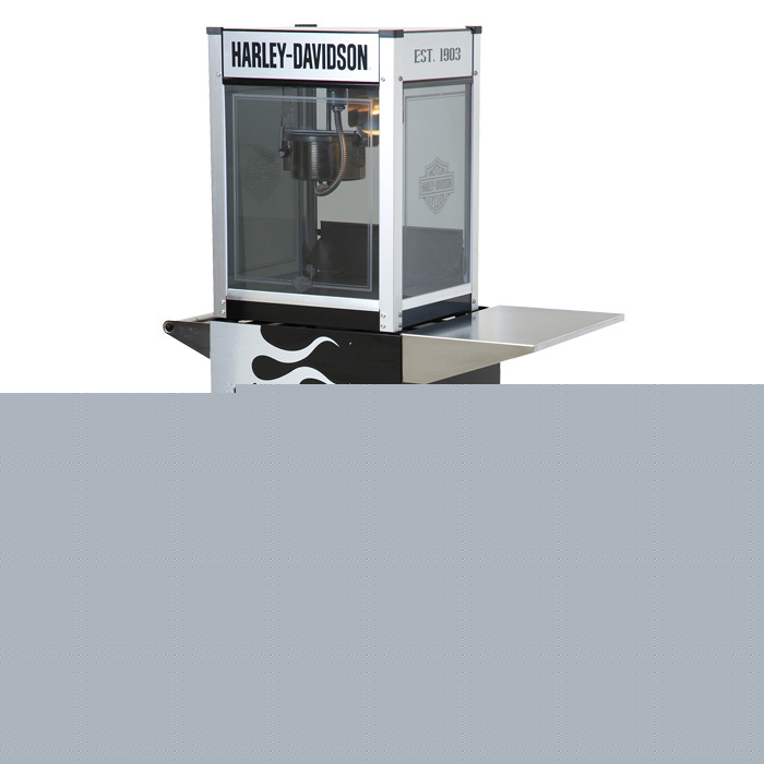Harley davidson hdl-17000 flame popcorn machine w/ cart