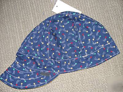 Lapco welding cap - welders hat - blue w/stars- 6-7/8