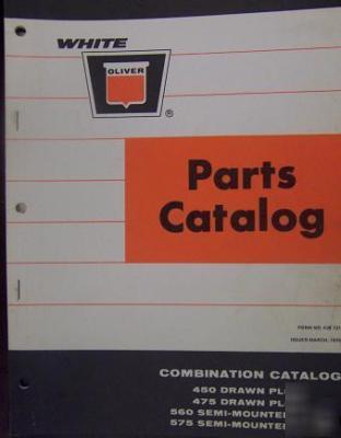 Oliver 450, 475, 560, 575 moldboard plows parts manual