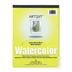 Watercolor pad, 9 X12 , acid-free, 12 sheets/pad, sold 